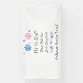 Banderoles Petite révélation de genre de flocon de neige (Verticale)