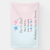 Banderoles Petite révélation de genre de flocon de neige (Verticale)