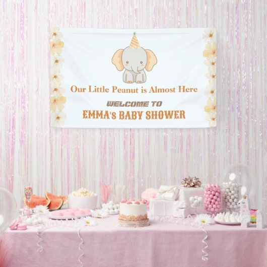 Banderoles Petits rêves de cacahuète – Éléphant Baby Shower (Fête)