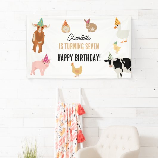 Banderoles Petting Zoo Party Animals Barnyard Birthday Theme (En situation)
