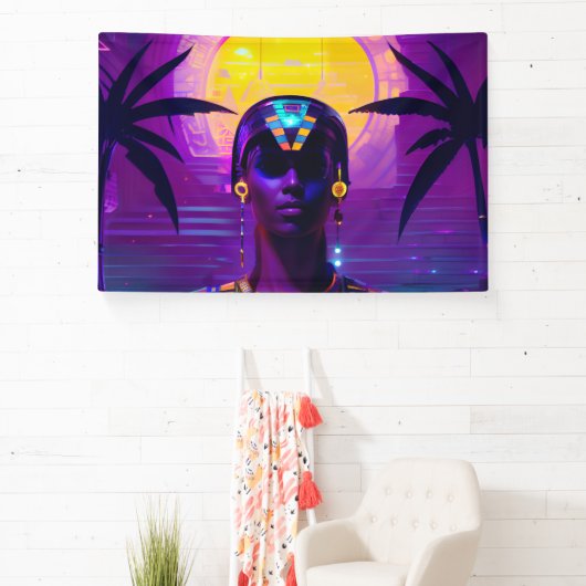 Banderoles Pharaon Synthwave (Insitu)