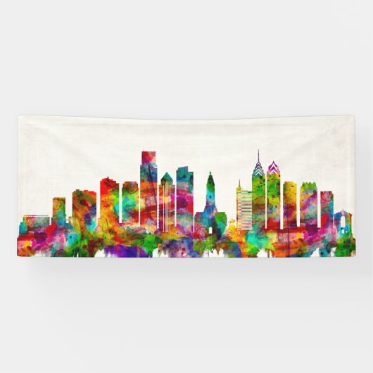 Banderoles Philadelphie Pennsylvania Skyline (Horizontal)
