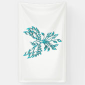 Banderoles Phoenix bleu se lève sur blanc (Vertical)