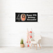 Banderoles Photo 40th Birthday Party Banner noir et blanc (En situation)