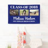 Banderoles Photo audacieuse des félicitations trois de bleu (En situation)