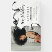 Banderoles Photo Black Bow tendance Graduation (Vertical)