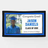 Banderoles Photo Blue and Black Grad One (Horizontal)