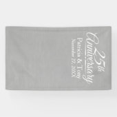 Banderoles Photo Booth Backdrop - 25e anniversaire du Mariage (Horizontal)