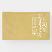 Banderoles Photo Booth Backdrop - 50e anniversaire du Mariage (Horizontal)