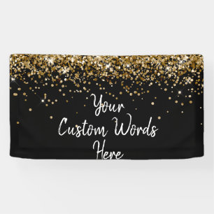 Banderoles Photo Booth personnalisées Black and Gold pour la 