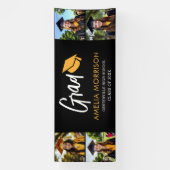 Banderoles Photo Collage Graduate Gold Black Graduate (Verticale)