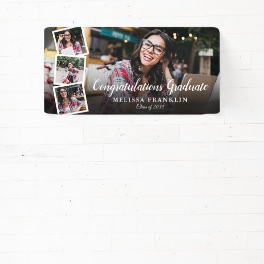 Banderoles Photo Collage Modern Graduation Party (Insitu)