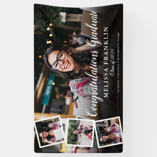 Banderoles Photo Collage Modern Graduation Party (Vertical)