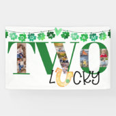 Banderoles Photo Collage Two Lucky Custom 2nd Birthday Party (Horizontal)