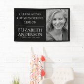 Banderoles Photo commémorative funéraire simple (En situation)