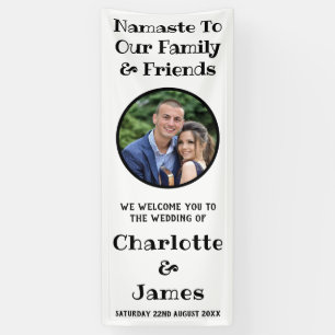 Banderoles Photo Couple Rond Mariage Noir Et Blanc Bienvenue