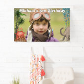 Banderoles Photo d'anniversaire du volcan Dinosaur (En situation)