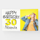 Banderoles Photo d'anniversaire personnalisée (Horizontal)