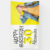 Banderoles Photo d'anniversaire personnalisée (Vertical)