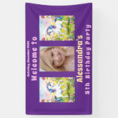 Banderoles Photo d'anniversaire sur mesure de Magic Pastel (Vertical)