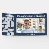 Banderoles Photo de diplôme noir et blanc (Horizontal)