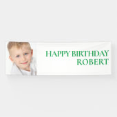 Banderoles Photo de fête d'anniversaire de l'enfant blanc per (Horizontal)