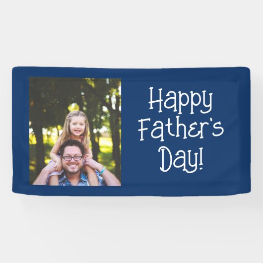 Banderoles Photo de Fête des pères heureuse personnalisée (Horizontal)