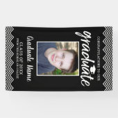 Banderoles Photo de graduation avec le nom Grad Noir Vertical (Horizontal)