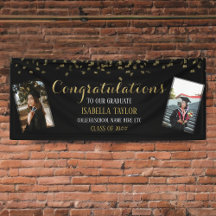 Photo de Graduation Black & Gold Félicitations