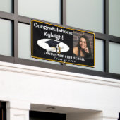 Banderoles Photo de Graduation en Vinyle noir et or (Bâtiment extérieur)