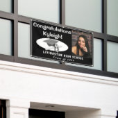 Banderoles Photo de Graduation en Vinyle noir, gris et blanc (Bâtiment extérieur)