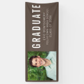 Banderoles Photo de la fête Brown d'obtention du diplôme (Vertical)