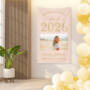 Banderoles Photo de la promotion 2026 de la classe Gold Blush