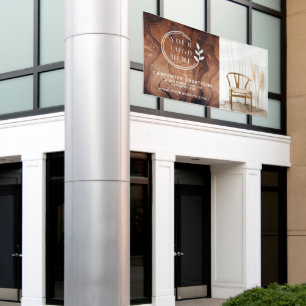 Banderoles Photo de logo de menuiserie en bois moderne élégan