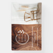 Banderoles Photo de logo de menuiserie en bois moderne élégan (Verticale)