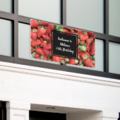Banderoles Photo de Red Juicy Strawberries Anniversaire (Bâtiment extérieur)