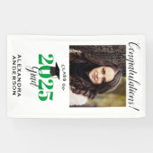 Banderoles Photo de script moderne Graduation verticale verte (Horizontal)