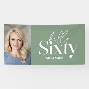 Banderoles Photo de typographie minimaliste moderne 60e anniv