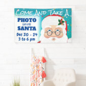 Banderoles Photo de vacances de Noël du Père Noël (En situation)