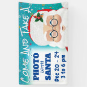 Banderoles Photo de vacances de Noël du Père Noël (Vertical)