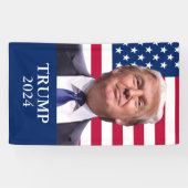 Banderoles Photo Donald Trump - Président 2024 (Horizontal)