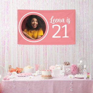 Banderoles Photo du 21e anniversaire Cadre