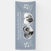 Banderoles Photo du 25e anniversaire du Mariage Argent (Vertical)