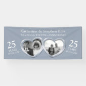 Banderoles Photo du 25e anniversaire du Mariage Argent (Horizontal)