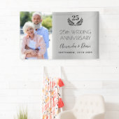 Banderoles photo du 25e anniversaire du mariage d'argent (En situation)