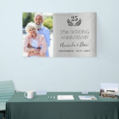 Banderoles photo du 25e anniversaire du mariage d'argent (Salon professionnel)