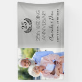 Banderoles photo du 25e anniversaire du mariage d'argent (Vertical)