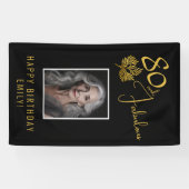 Banderoles Photo élégant de 80 ans et fabuleux anniversaire d (Horizontal)