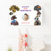 Banderoles Photo Enfants Monster Trucs garçon Fête d'annivers (En situation)