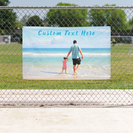 Banderoles Photo et texte personnalisés - Votre propre design (En situation)